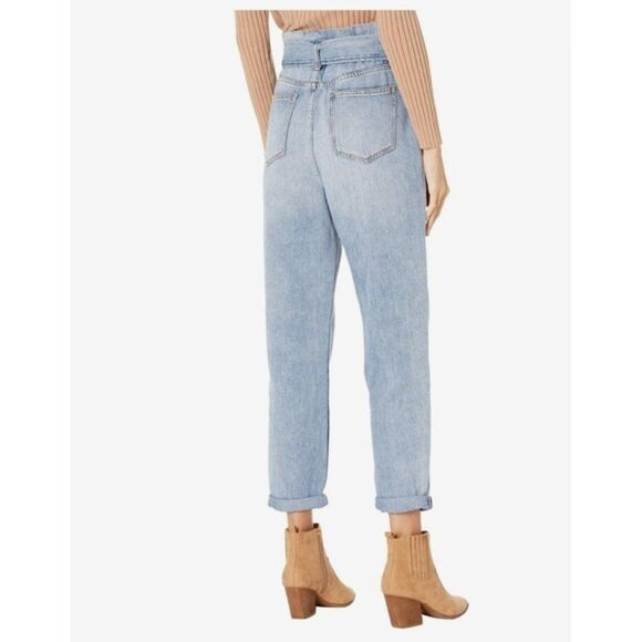 JOES JEANS Brinkley High Rise Paperbag Jeans Self Tie Waist Loose Fit Light Wash - Picture 5 of 14